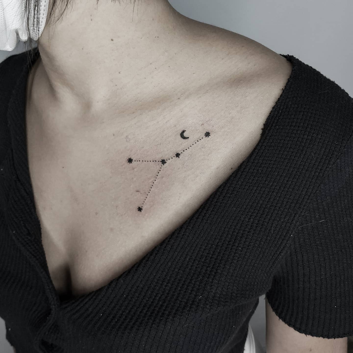 Cancer Zodiac Constellation Tattoo on a Chest