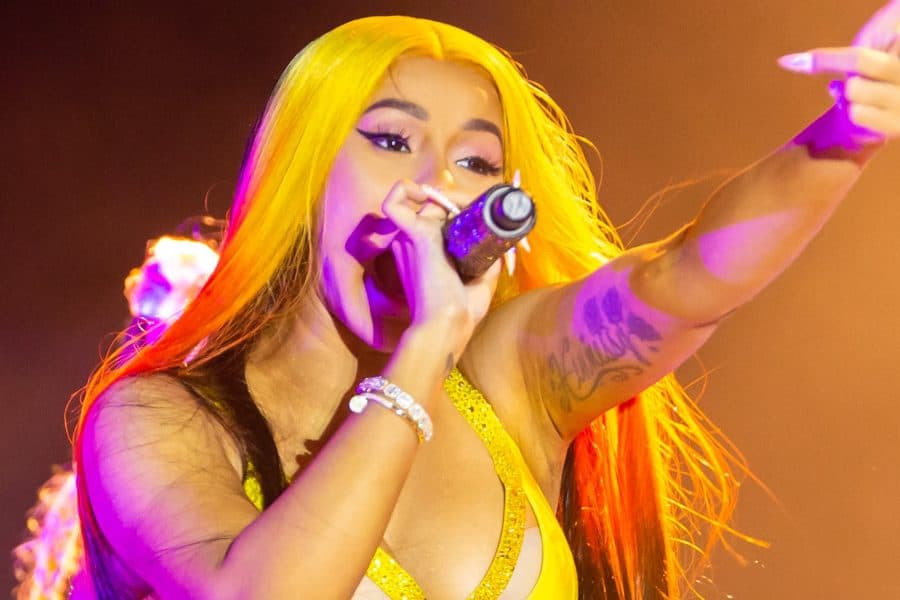 Cardi B In Concert Hennessy Tattoo Left Arm