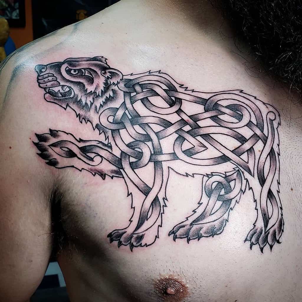 Celtic Tribal Bear Tattoo shaun.hotrodtat2