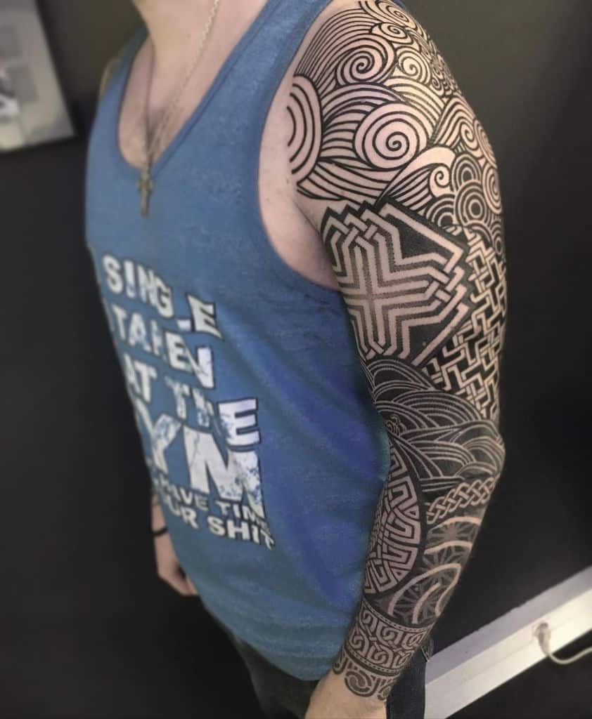 Celtic Tribal Sleeve Tattoo