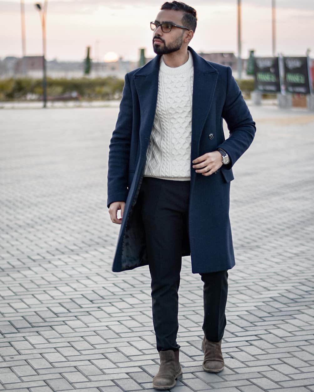 Blue Chesterfield Coat -dr.mohamed.mz