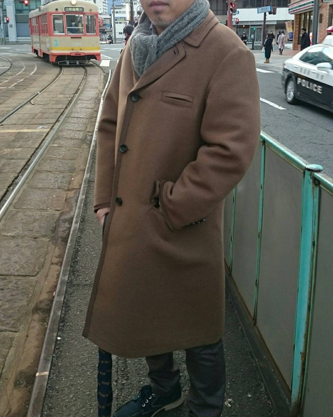 Brown Chesterfield Coat -ukiwanosuke