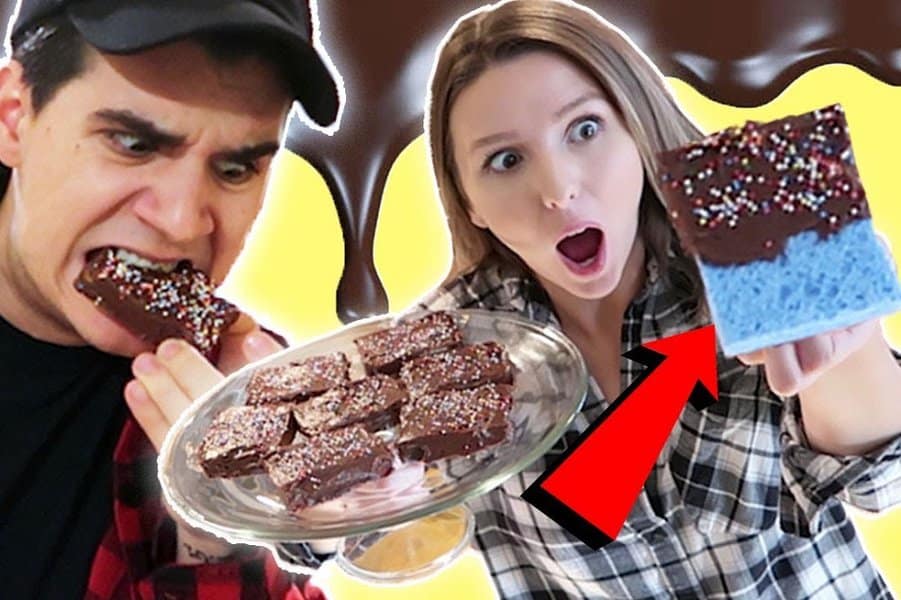 Chocolate Sponge Brownie Prank