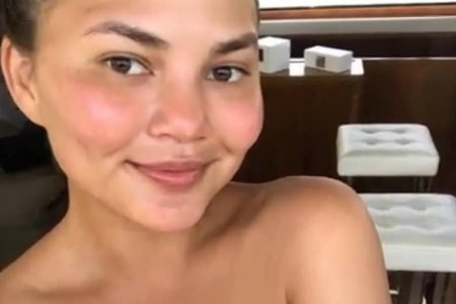 Chrissy Teigen without makeup