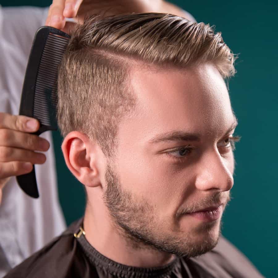 Comb Over With Faded Sides