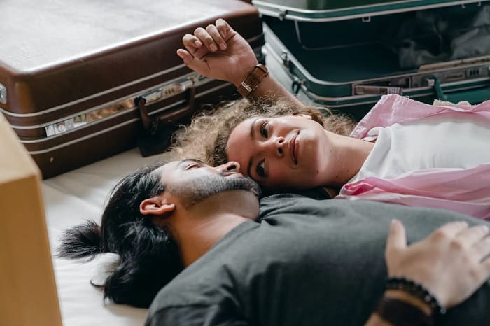 Couple Lying On Floor