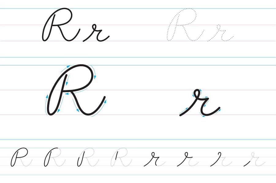 Cursive letters