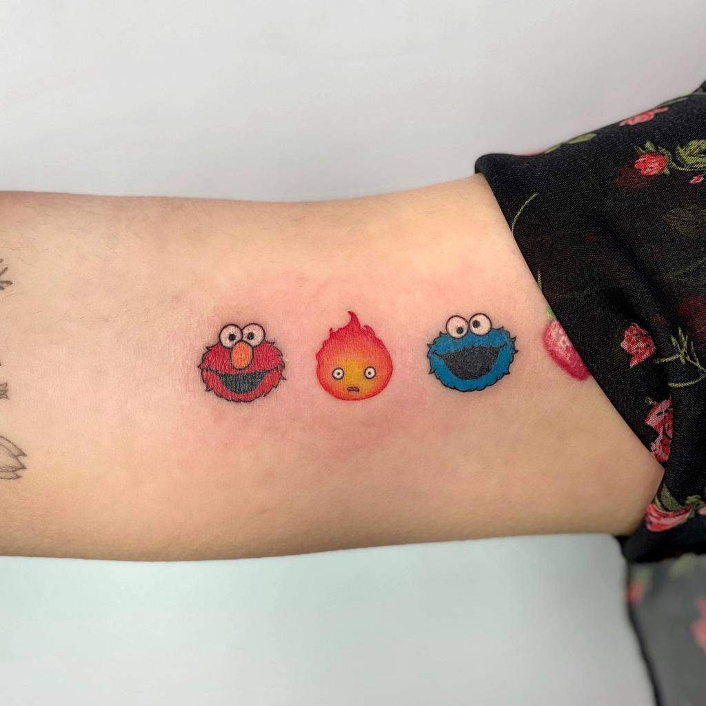 Cute Small Colored Tattoos Tattooist Kettle