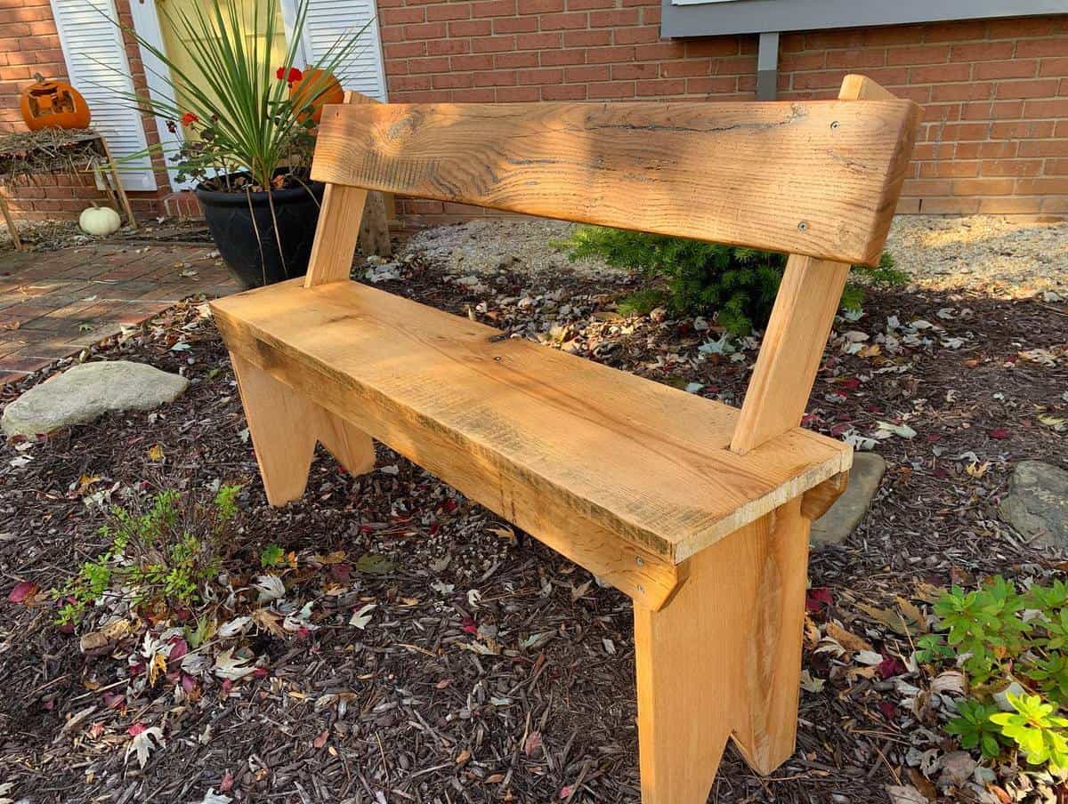 simple diy wood backyard garden bench