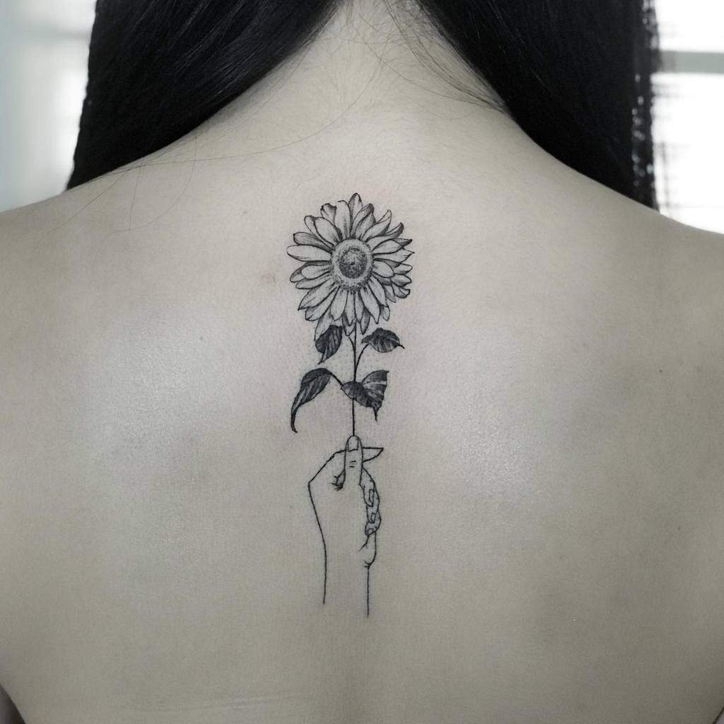 Delicate Flower Back Tattoos konxatattoo