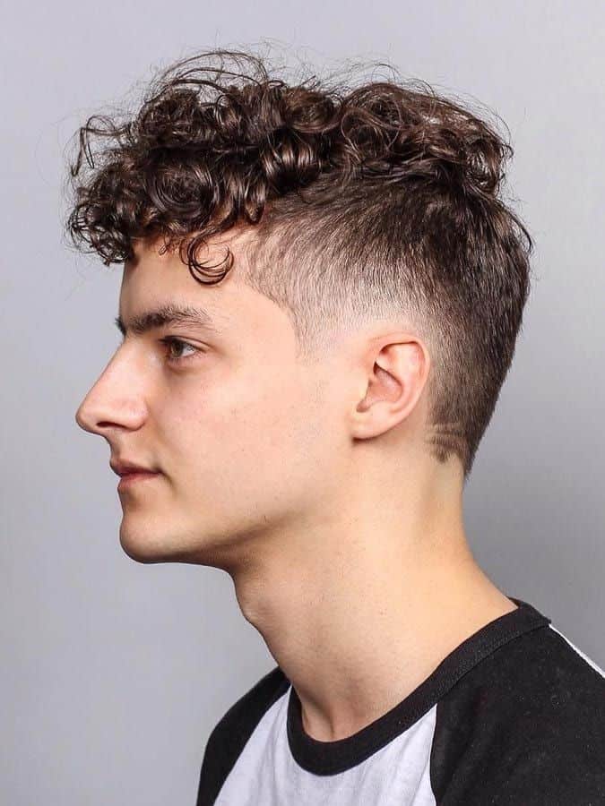 drop fade hairstyle with curly hair Drop Fade With Curly Hair