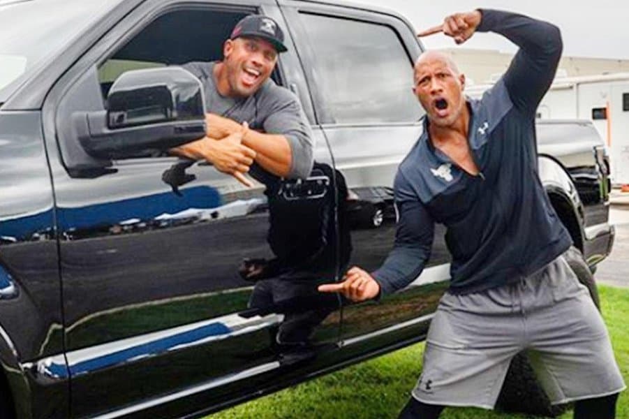 Dwayne Johnson and Tanoai Reed