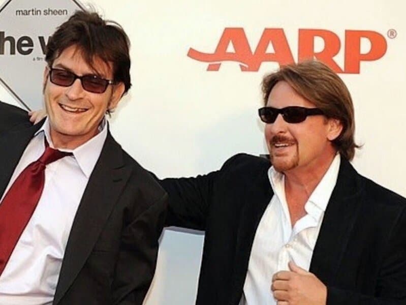 Emilio Estevez and Charlie Sheen