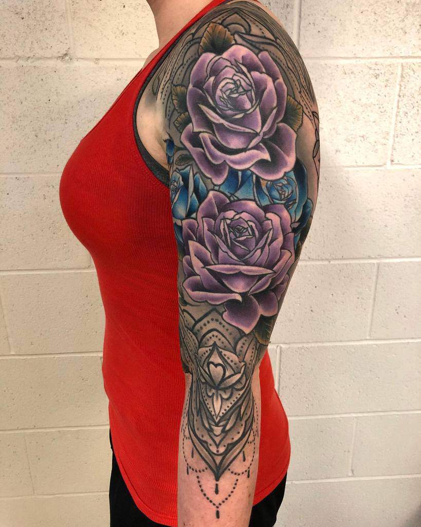 Floral 34 sleeve tattoo i_am_blackwood