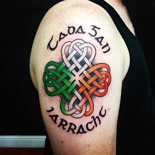 Gaelic Script Celtic Knot Tattoo
