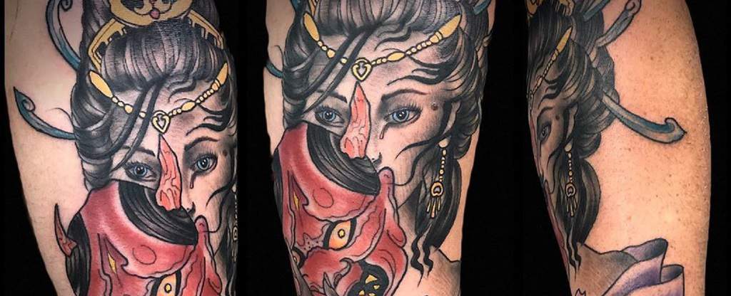 Geisha Sleeve Tattoos