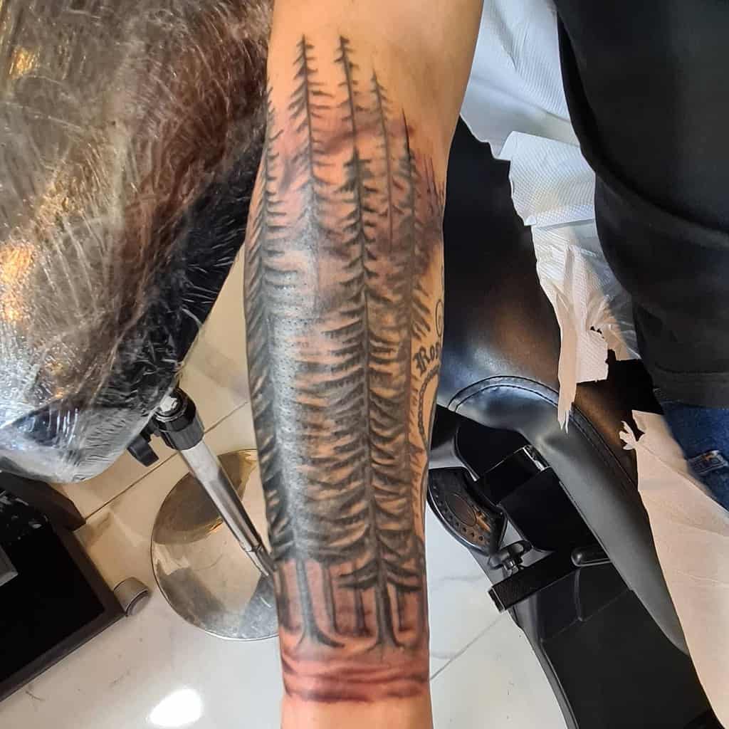 Half sleeve Forest Sleeve Tattoos dracol33