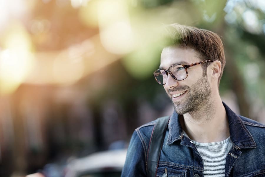 Handsome Man Wearing Glasses