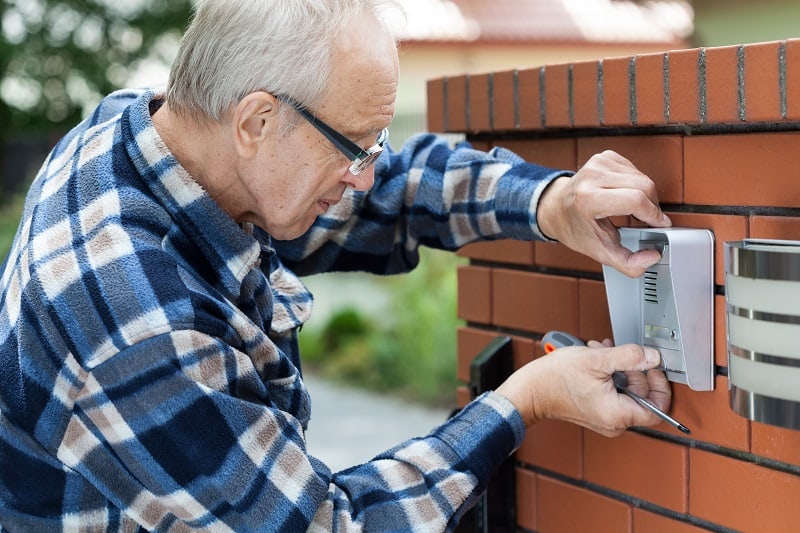Handyman-Repairing-a-Doorbell