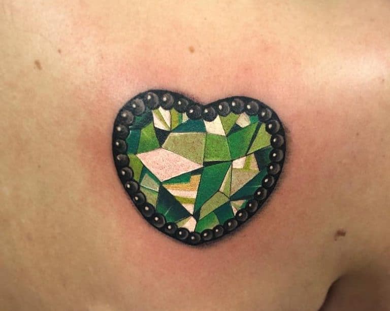 Heart Emerald Tattoo
