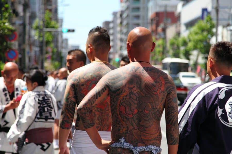 Heavily Tattooed Yakuza Sanja Matsuri Festival