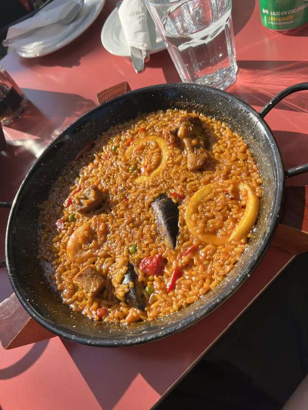 Paella with seafood