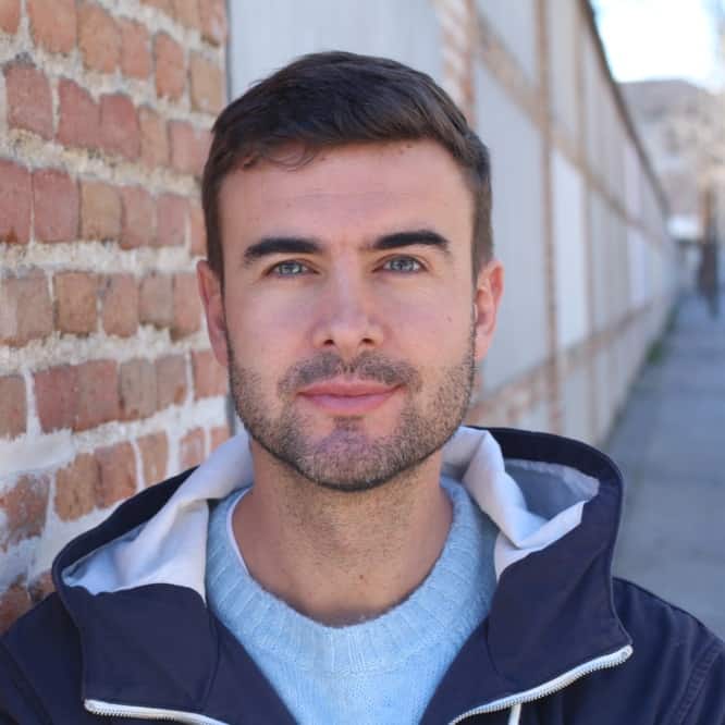 Man In Street With Ivy League Haircut