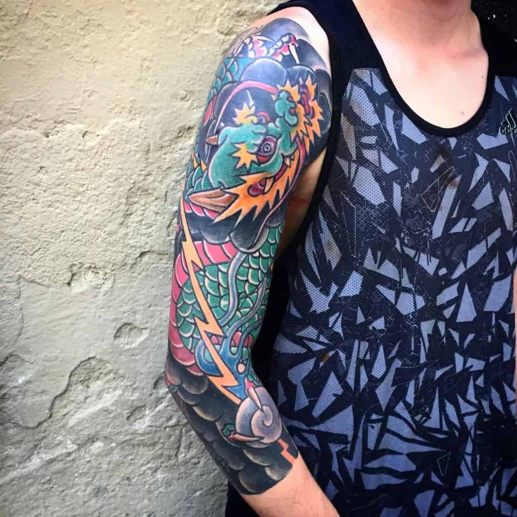 Japanese 34 sleeve tattoo goldensnaketattoosociety