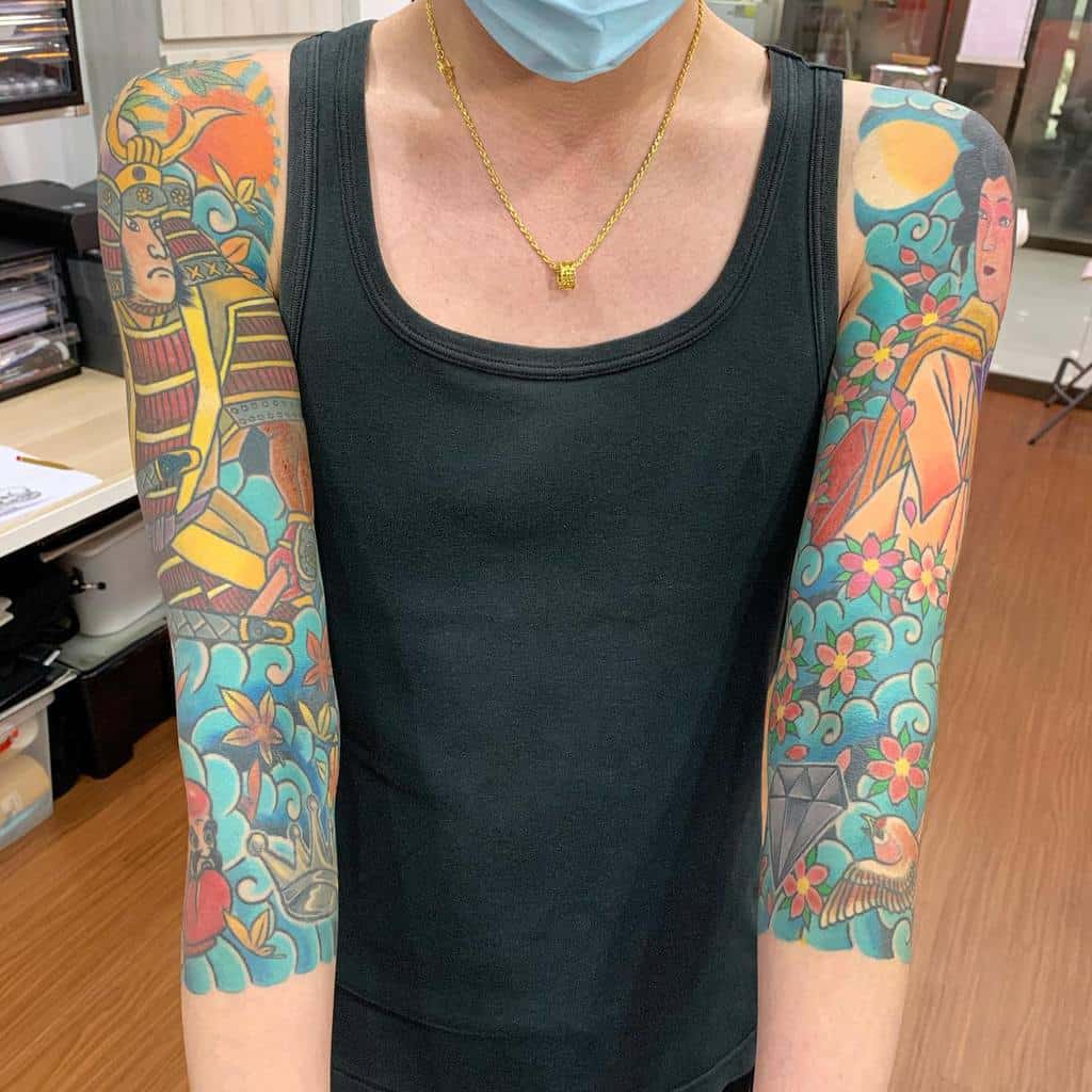 Japanese 34 sleeve tattoo joewang_8voltstattoo