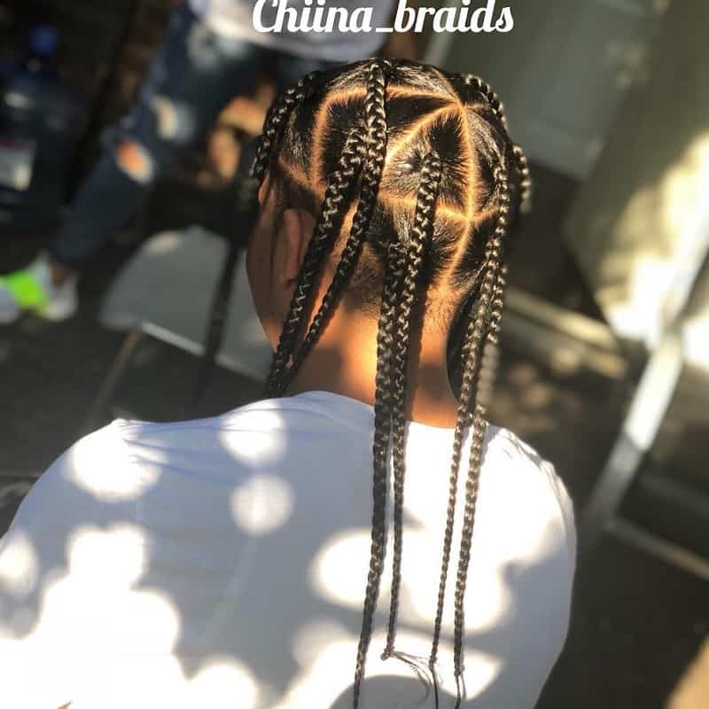 Large Wide Sectioned Box Braids