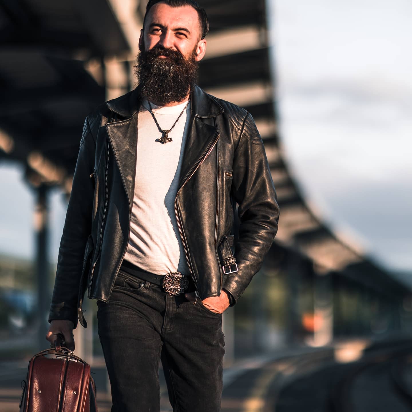 Rugged Leather Jacket Styles -bearded_crainic