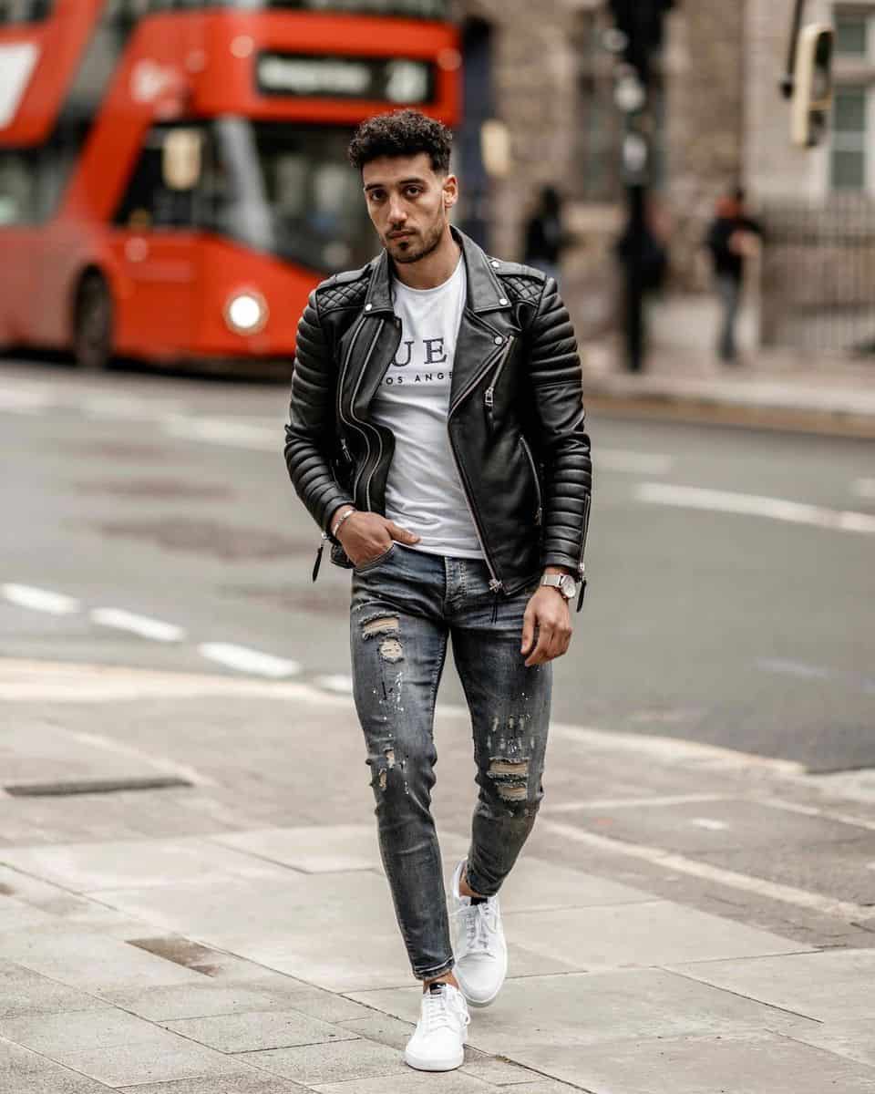 Leather and Denim Jacket Styles -youssefesawy