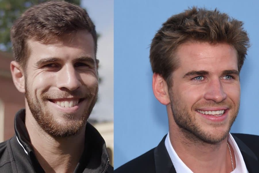 Liam Hemsworth and Karen Khachanov