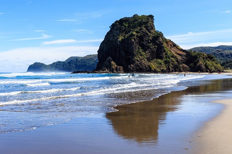 Lion Rock, Piha Beach in New Zealand