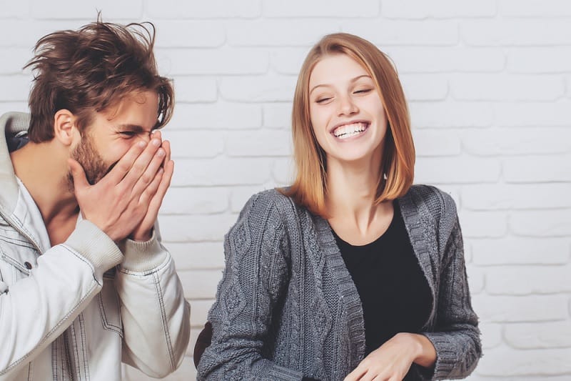 Man And Woman Laughing