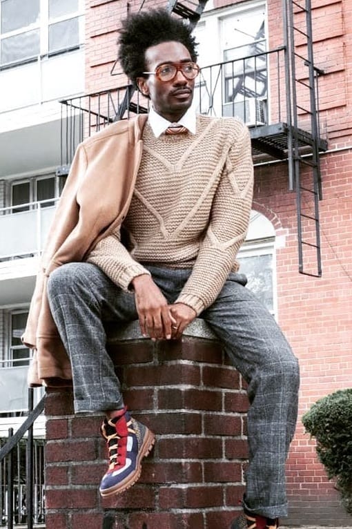 Man Wearing Glasses Afro Hairstyle