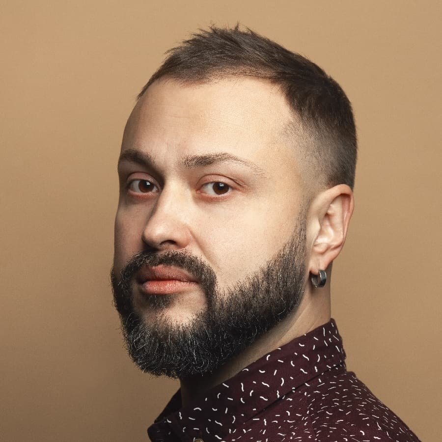 Man With Medium Crop Hairstyle