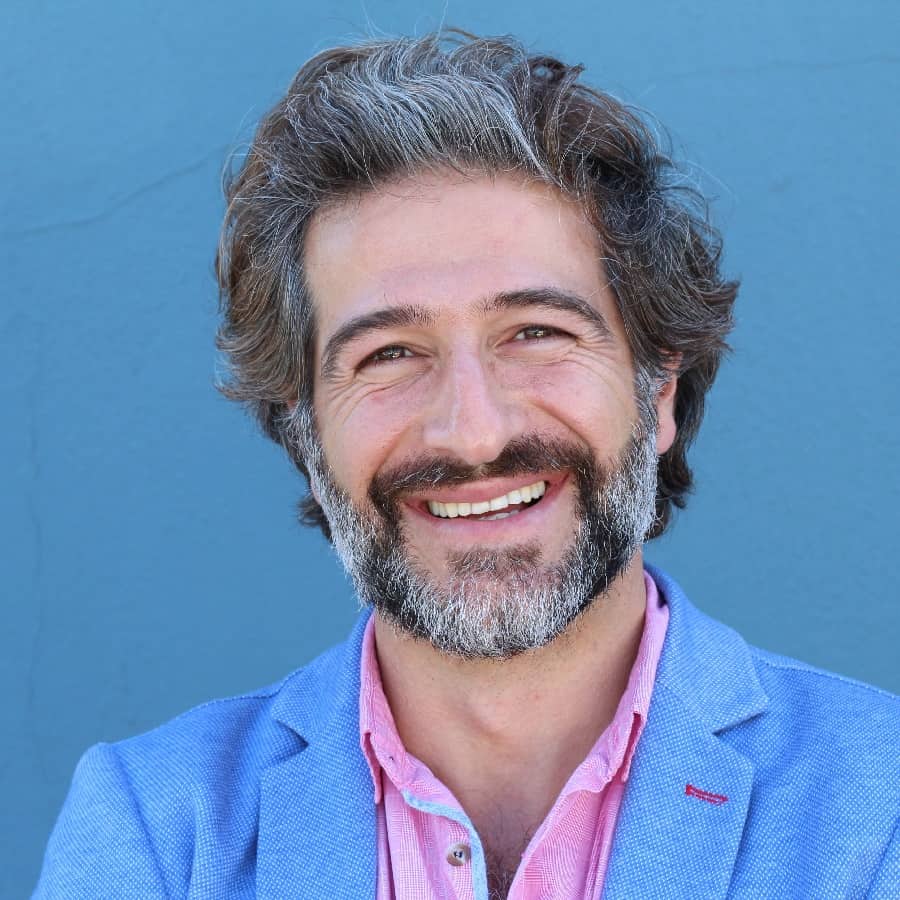 Man With Messy Salt And Pepper Hair