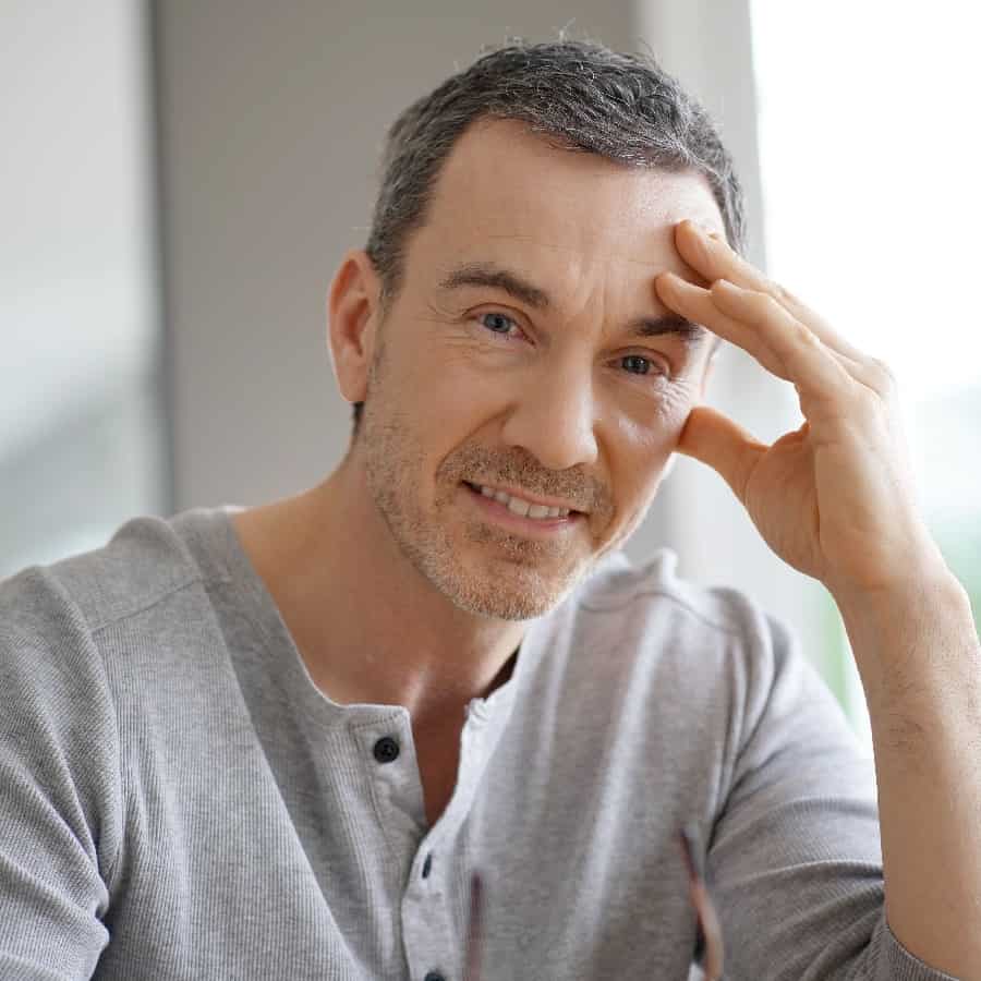 Man With Peppered Hair