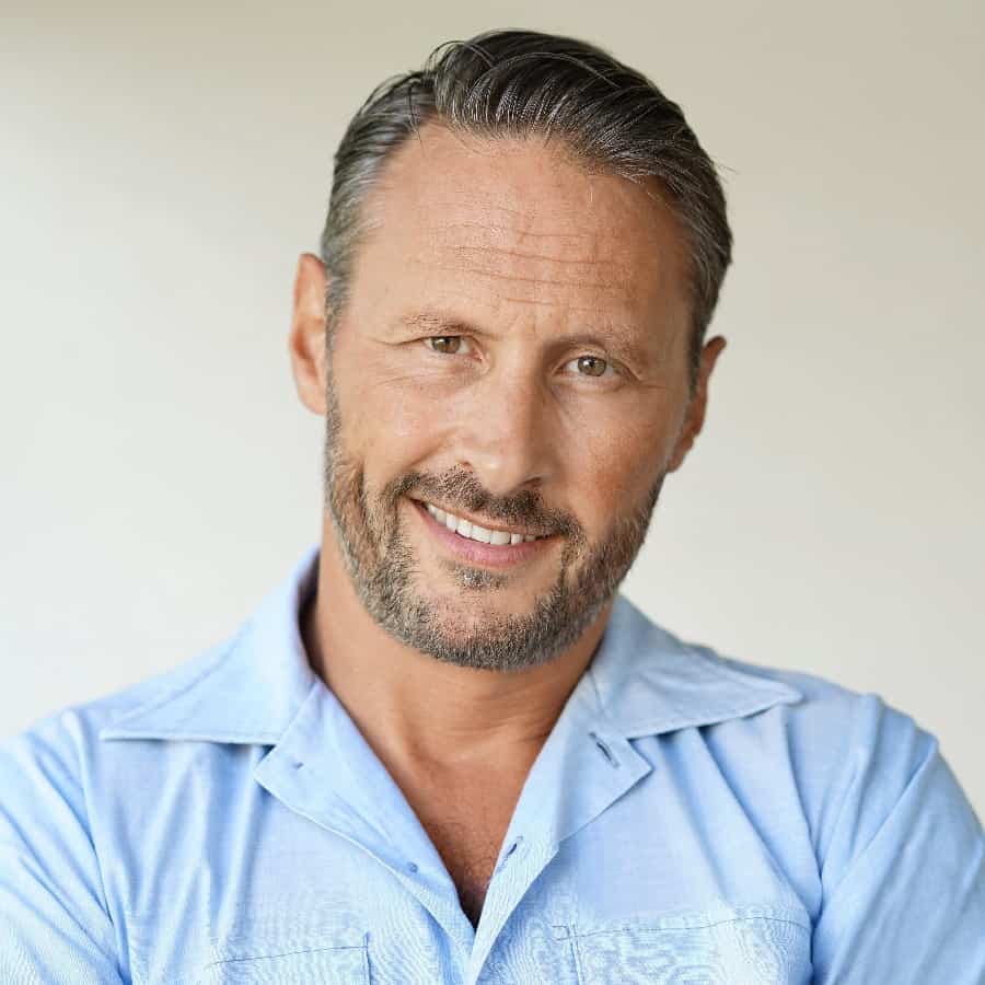 Man With Short Side Parted Hair