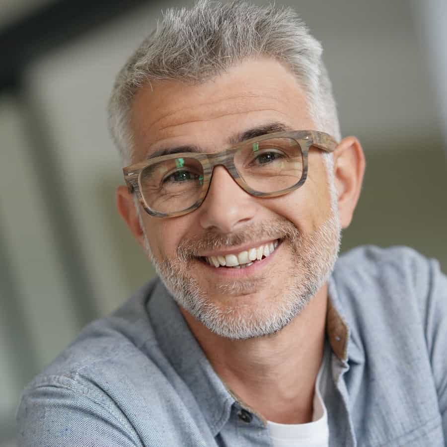 Man With Spiky Grey Hair