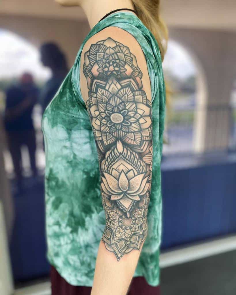 Mandala 34 sleeve tattoo claire_duke
