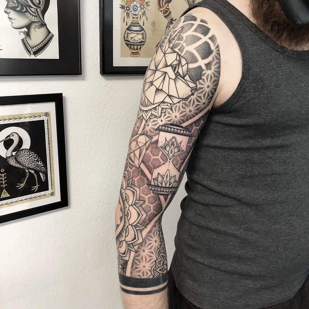 Mandala 34 sleeve tattoo nitrobolts.tattoo