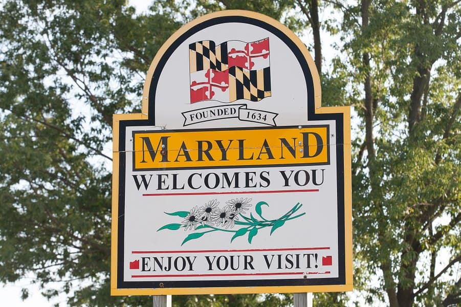 Maryland Welcome Sign