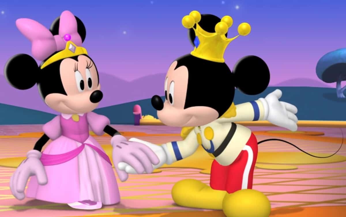 Mickey Mouse and Minnie Mouse
