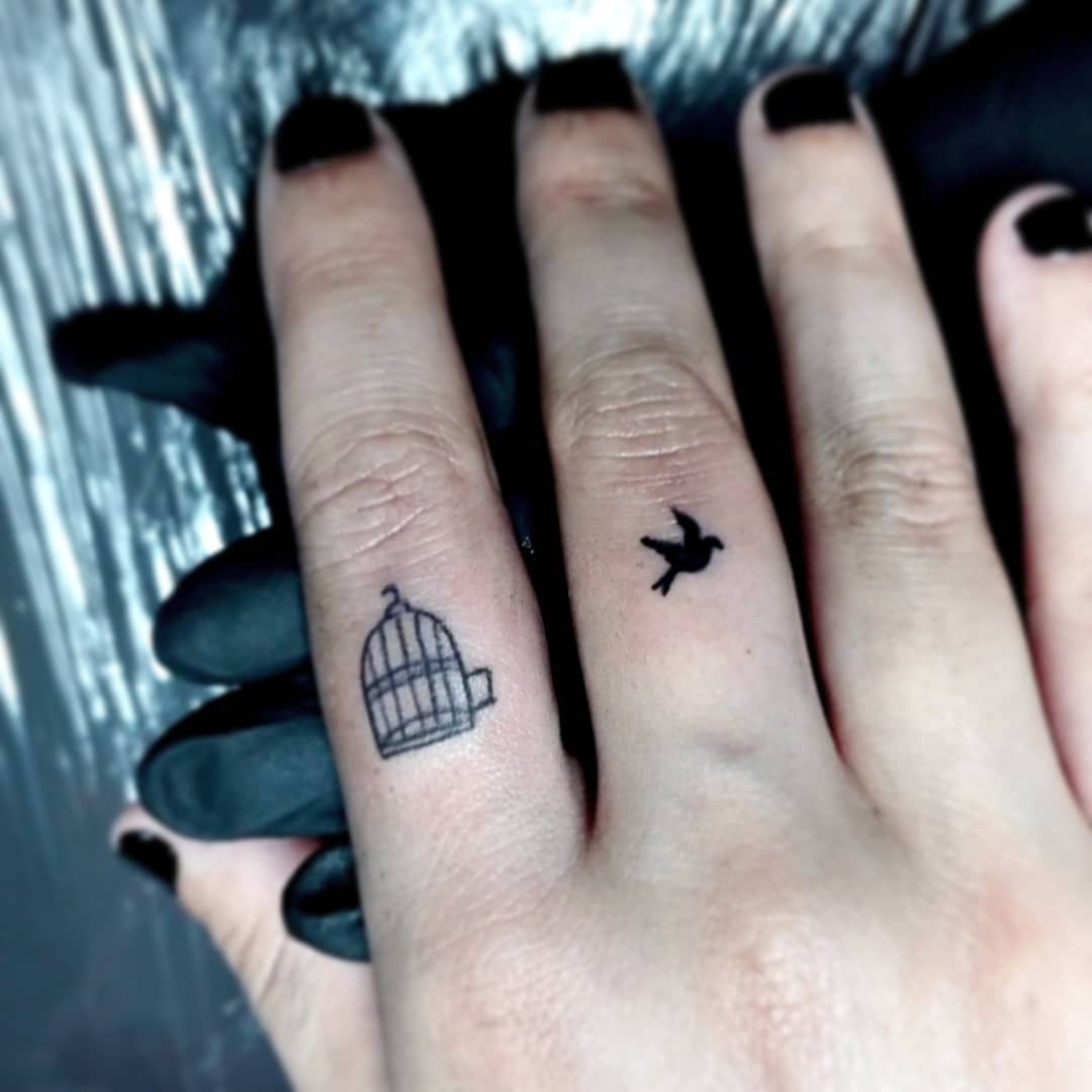 Bird Micro Tattoos -alinyathillatattoo