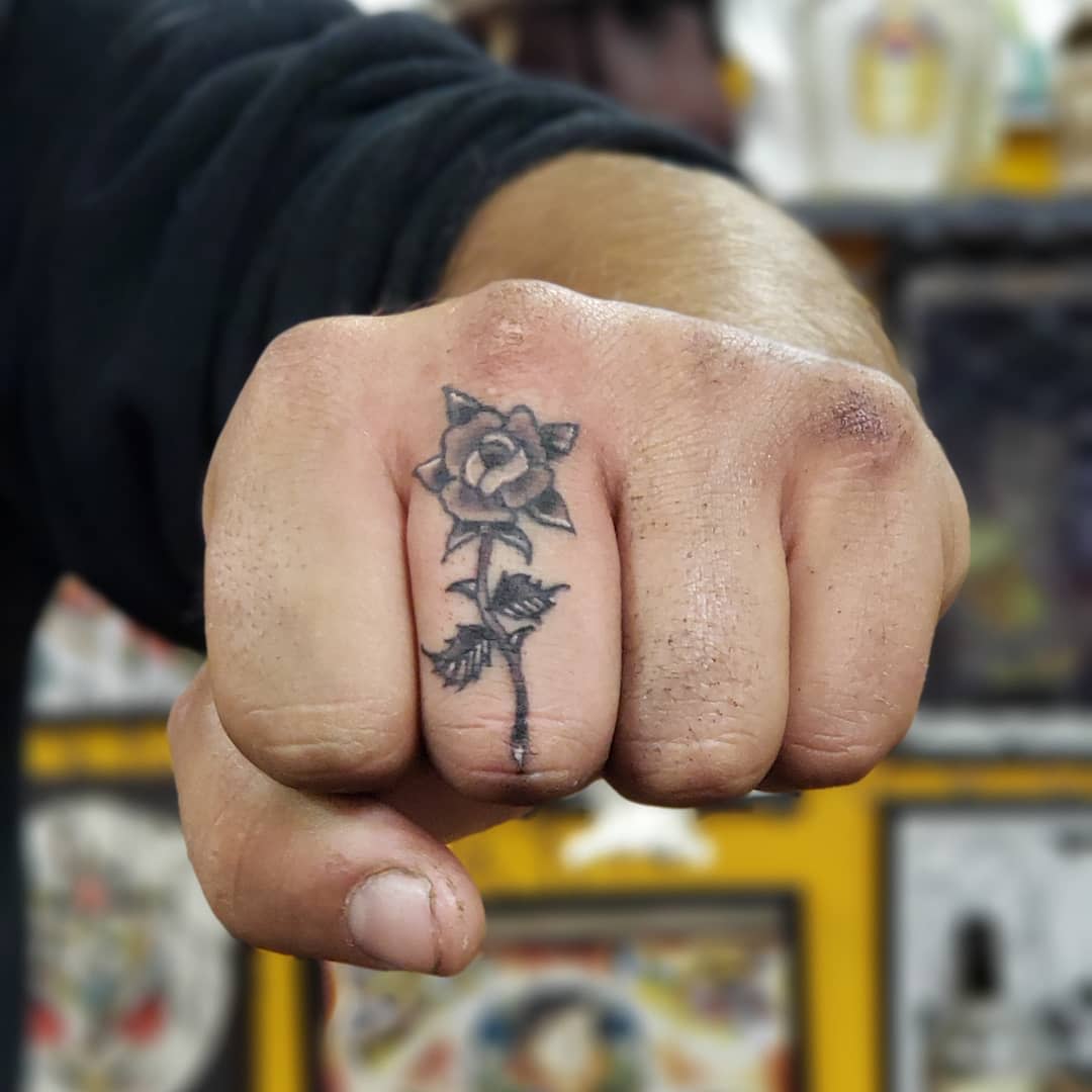 Finger Micro Tattoos -thepiratesloungetattooparlor
