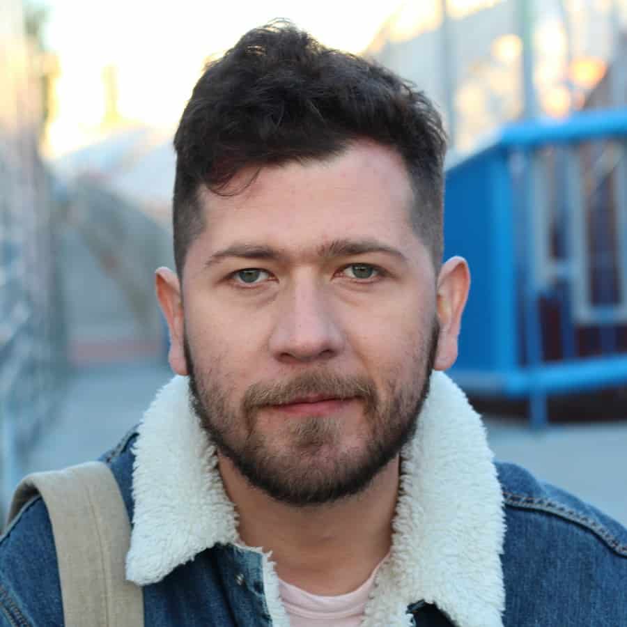 Middle Aged Man With Wavy Undercut Hairstyle