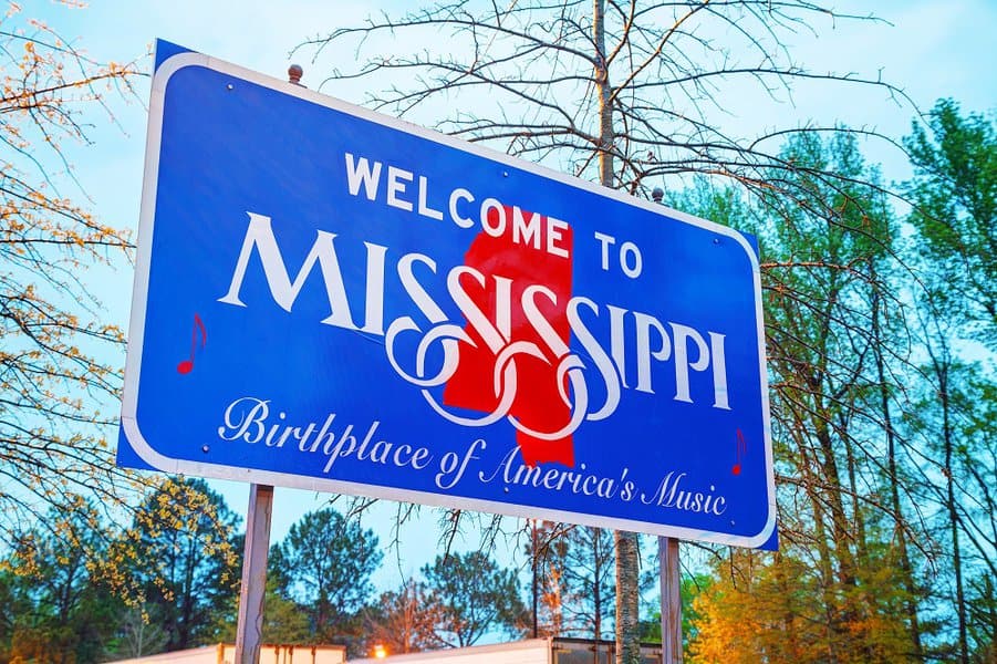Mississippi Welcome Sign