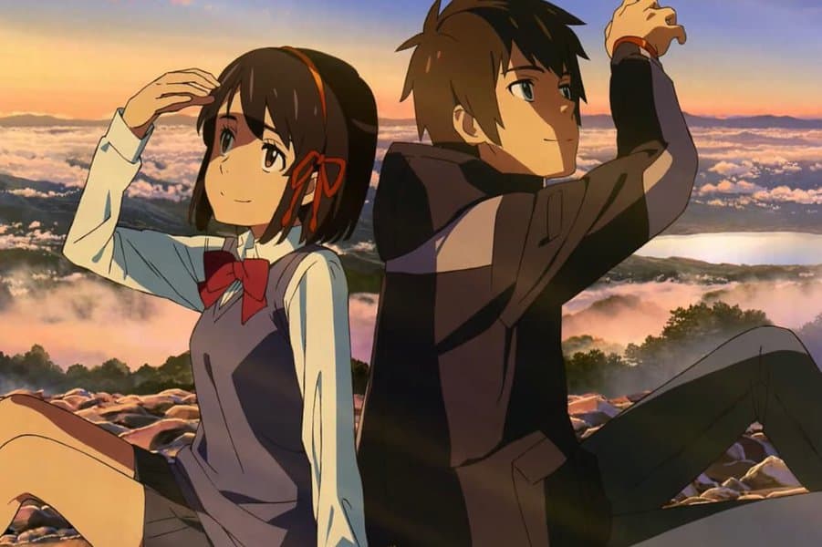 Mitsuha Miyamizu and Taki Tachibana